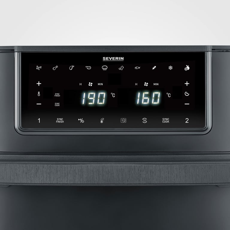 Severin FR 2490 friteuse Double 9 L Autonome 2600 W Friteuse d'air chaud Noir - Neuf