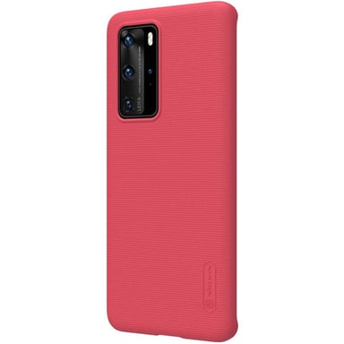 Nillkin Funda para Huawei P40 Serie Super Frosted Shield Compatible con Carga Qi Rojo