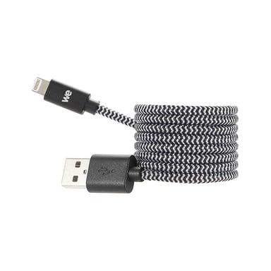 WE Cavo da USB-C a Lightning da 1 m con ricarica rapida Power Delivery per iPhone 11/11 Pro/XS/XR/X/8, iPad Mini 5, iPad Air 2019 in nylon - Nero