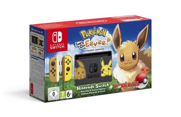 Nintendo Switch - Pokémon: Let's Go, Eevee! videoconsola portátil 15,8 cm (6.2'') 32 GB Wifi Negro, Amarillo