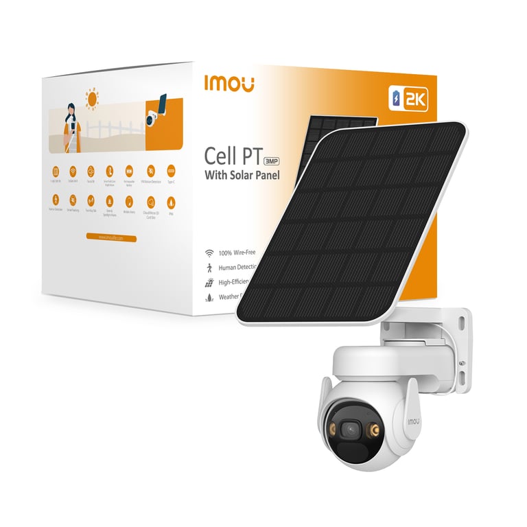 Imou Cell PT Solar Kit Dôme Caméra de sécurité IP Extérieure 2304 x 1296 pixels Mur Neuf