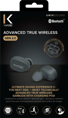 Cuffie intrauricolari Advanced True Wireless Gen 2.0 con custodia di ricarica, grigio siderale