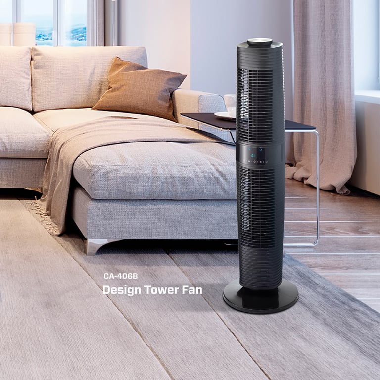 Ventilateur Tour Clean Air Optima CA-406B – Oscillation 90° et 360° - vue 2