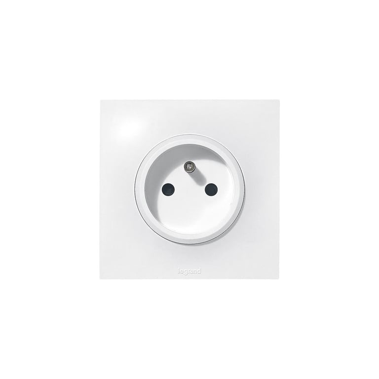 LEGRAND Neptune prise encastrée 2P+E 16A 250V avec éclips de protection volet Blanc - Neuf