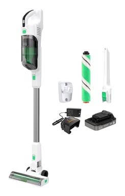 Black & Decker REVSV18D1HF-QW aspirateur balai et balai électrique Aspirateur-balai 2 en 1 Batterie Sec Sans sac 0,5 L 36 W Vert, Blanc 2 Ah