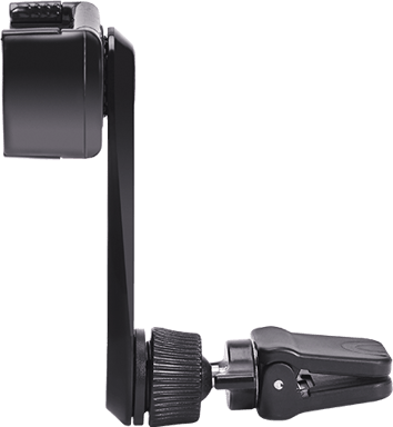 Support Voiture Ventilation Bras rotatif Maintien clip ajustable Noir Bigben