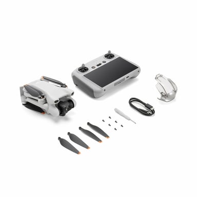DJI Mini 3 (RC) 4 rotores Minidrón 48 MP 3840 x 2160 Pixeles 2453 mAh Gris, Blanco