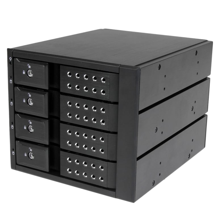 StarTech.com Rack amovible / Backplane sans tiroir pour 4x HDD SAS IISATA III 6Gb/ de 3 5 avec échange à chaud Aluminium Neuf