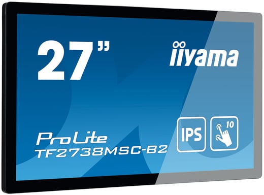 iiyama ProLite TF2738MSC-B2 écran plat de PC 68,6 cm (27'') 1920 x 1080 pixels Full HD LED Écran tactile Multi-utilisateur Noir
