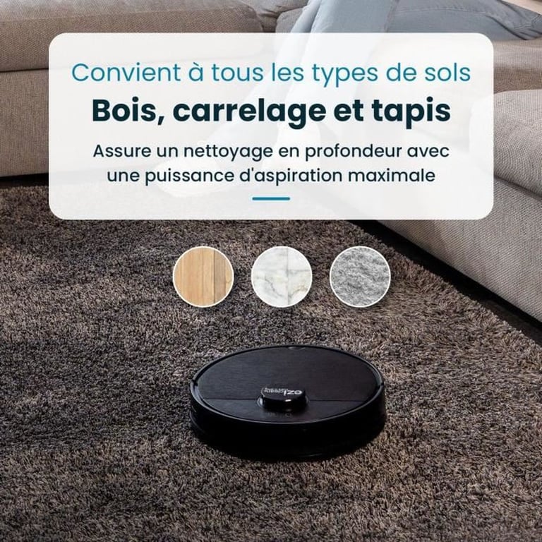 EZIclean I BOT Z6 MAX Robot aspirateur laveur connecté 150 min 2 kPa 0 43 - vue 2