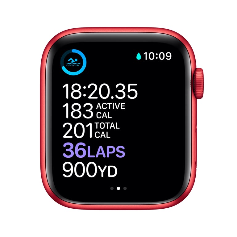 Apple Watch Series 6 OLED 40 mm Digital 324 x 394 Pixeles Pantalla táctil Rojo Wifi GPS (satélite)