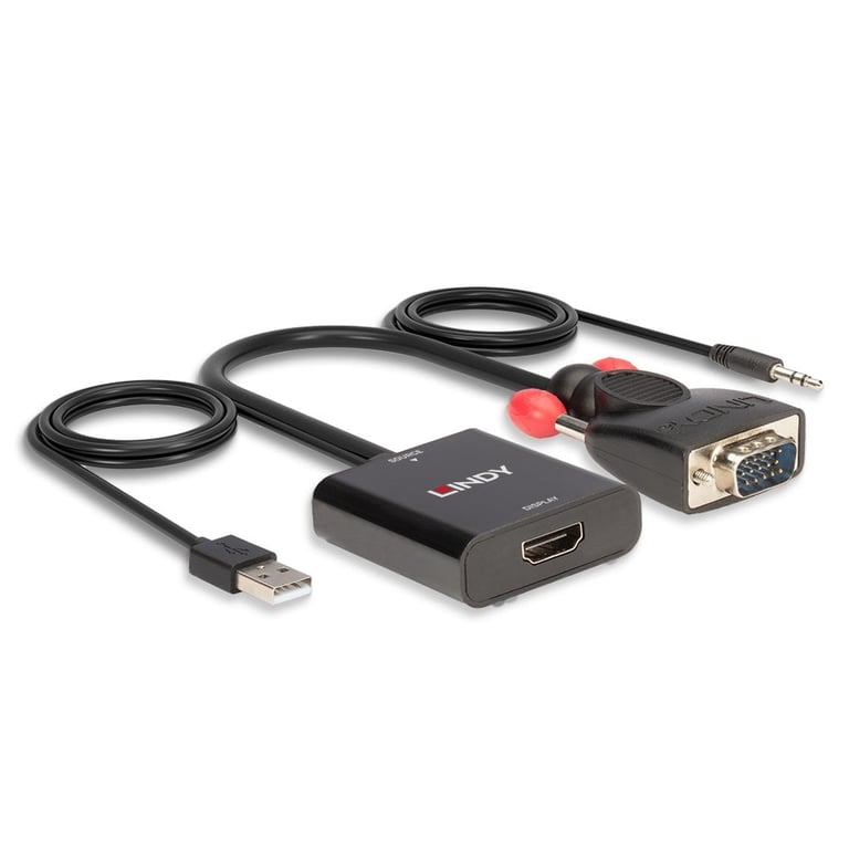 Lindy 38284 câble vidéo et adaptateur VGA D Sub + 3 5 mm HDMI + USB Neuf - vue 2