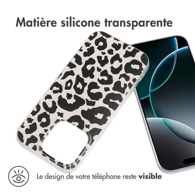 imoshion Coque Design pour Apple iPhone 16 Pro - Leopard Transparent