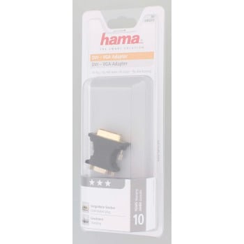 Adaptador VGA-DVI, DVI macho - VGA (Sub-D15hd) hembra, chapado en oro, blindado