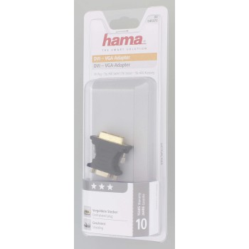 Hama Adapter DVI Analogue Male Plug - 15-pin HDD Female Jack HDMI Bleu