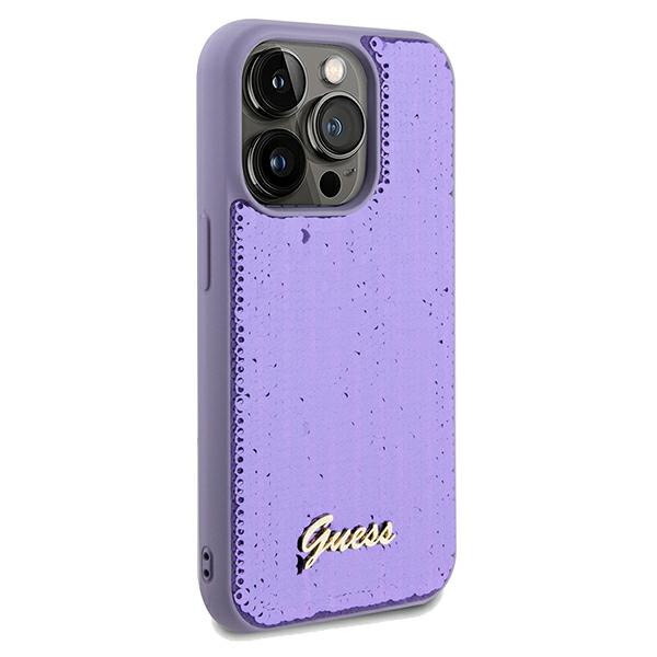 Guess Sequin Script Metal - Coque pour iPhone 13 Pro Violet - vue 4