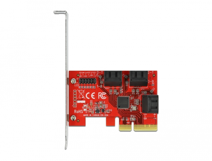 DeLock Carte Contrôleur PCI Express vers 6 ports SATA 6 Gbps Low Profile - vue 2