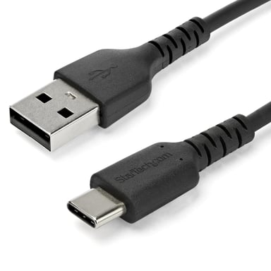 StarTech.com Cable de Carga USB-A a USB-C de 1m - Cable de Carga Rápida y Sincronización USB 2.0 de Servicio Pesado - Cable de Datos USB 2.0- Resisten