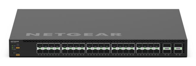 NETGEAR M4350 40F4C Commutateur C3 Géré 40 x 10 Gigabit SFP+ + 4 x 100 Gigabit QSFP28 liaison montante flux d'air de 'avant vers 'arrière Montable sur rack
