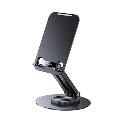 Usams Soporte de Sobremesa para Tablets y Smartphones de 4.7 a 12>> Plegable y Giratorio 360 Negro