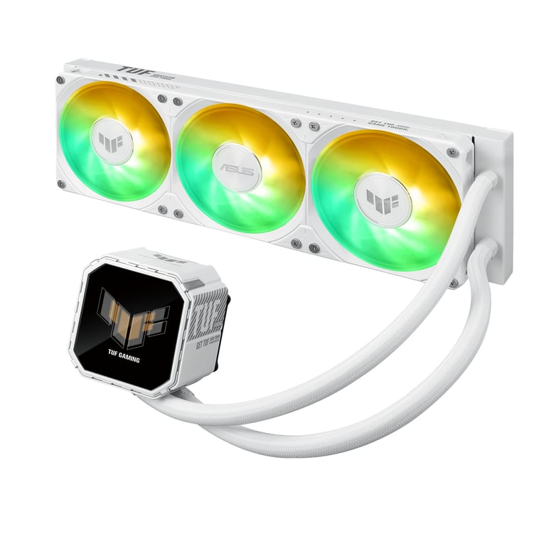 ASUS TUF Gaming LC III 360 ARGB LCD White Edition Processeur Refroidisseur de liquide tout-en-un 12 cm Blanc 1 pièce(s) - Neuf