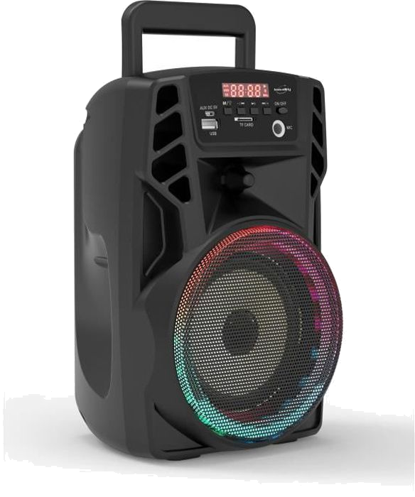 INOVALLEY HP72BTH - Enceinte lumineuse karoké Bluetooth 20W - Lumieres LED colorées synchronisées -