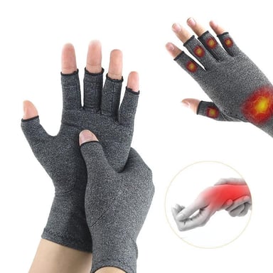 Gants de compression Gris Grey M
