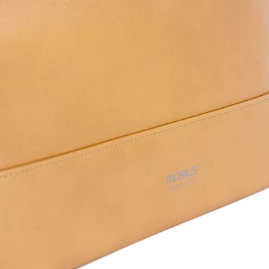 Funda para ordenador portátil 10''-12,5'', funda protectora para Tablet/iPad en símil piel repelente al agua con correas elásticas, interior Doudou, camel