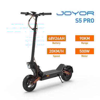 JOYOR S5 Pro Scooter elettrico fuoristrada pieghevole da 10 pollici Motore da 500 W Batteria da 48 V 26 Ah Con certificato ABE
