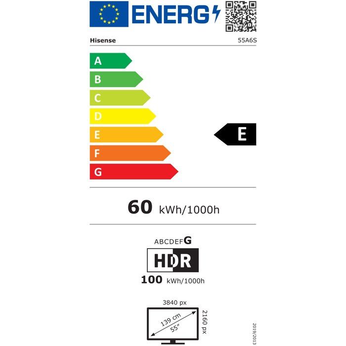 TV Hisense 55A6S 2026 55 VA UHD 4K - vue 4