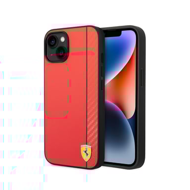 Cover per iPhone 14 Plus Design elegante effetto carbonio