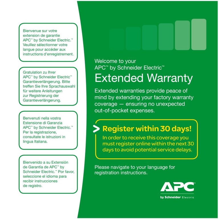 APC WBEXTWAR1YR AC 03 extension de garantie et support 1 année Neuf