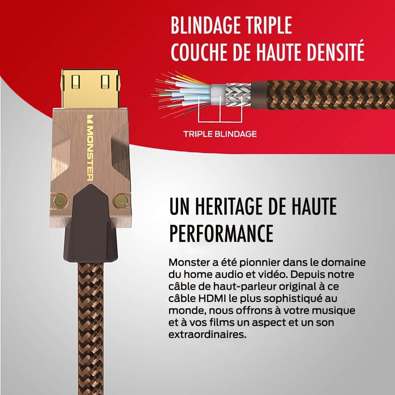Câble vidéo numérique HDMI 2.0b Monster Cable 5 - vue 4
