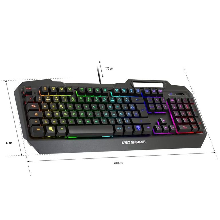 Bundle Pack MK40 Plus Clavier Souris LED RGB Tapis Convertisseur