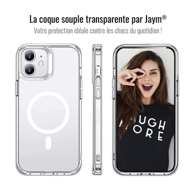 JAYM - Coque Souple Transparente compatible avec [ APPLE IPHONE 16 PLUS ] - Souple et résistante - Traitement Anti-jaunissement - Anti-bulles