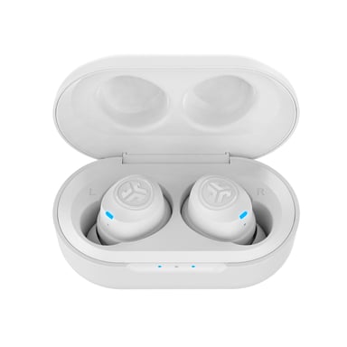JLab IEUEBJBUDSAIRRWHT82 auricular y casco Auriculares True Wireless Stereo (TWS) Dentro de oído Música Bluetooth Blanco