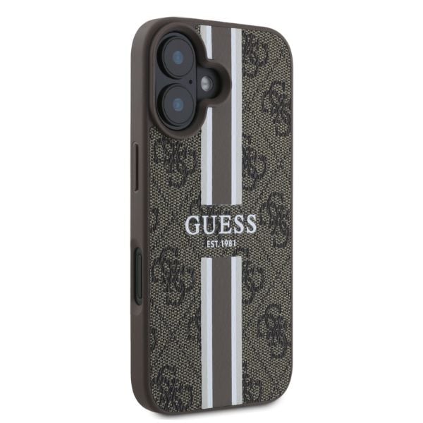 Guess Coque Hardcase 4G Printed Stripes MagSafe pour iPhone 16
