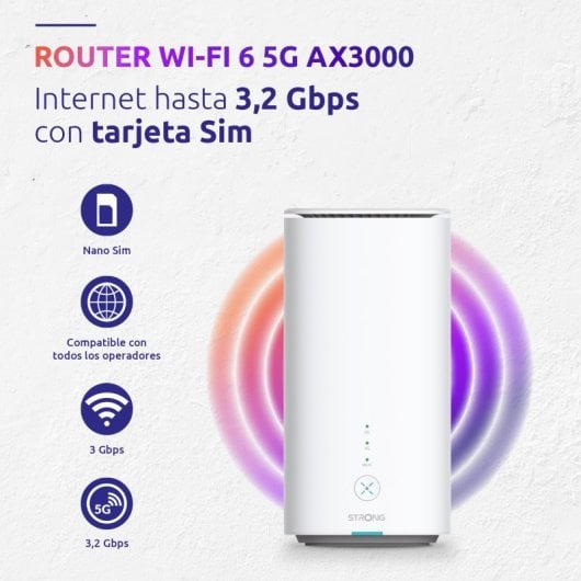 Strong 5GAX3000 Router Móvil Wifi 6 5G 3Gbps Blanco Neuf - vue 2