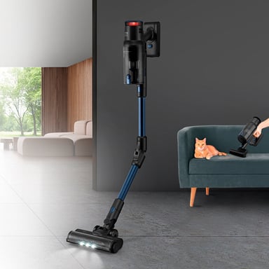 Ufesa Inspire U7 Digital PRO Aspirateur-balai 2 en 1 Batterie Sec Sans sac 0,6 L 500 W Noir, Bleu 2 Ah