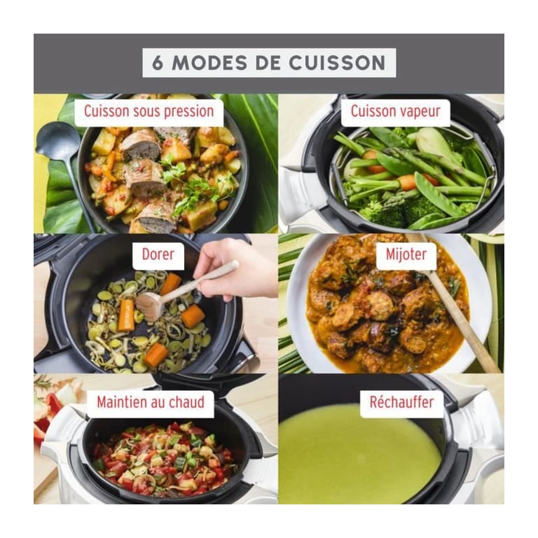 Multicuiseur MOULINEX Cookeo Mini CE880410 – 3 L, 150 Recettes, Haute Pression - vue 6