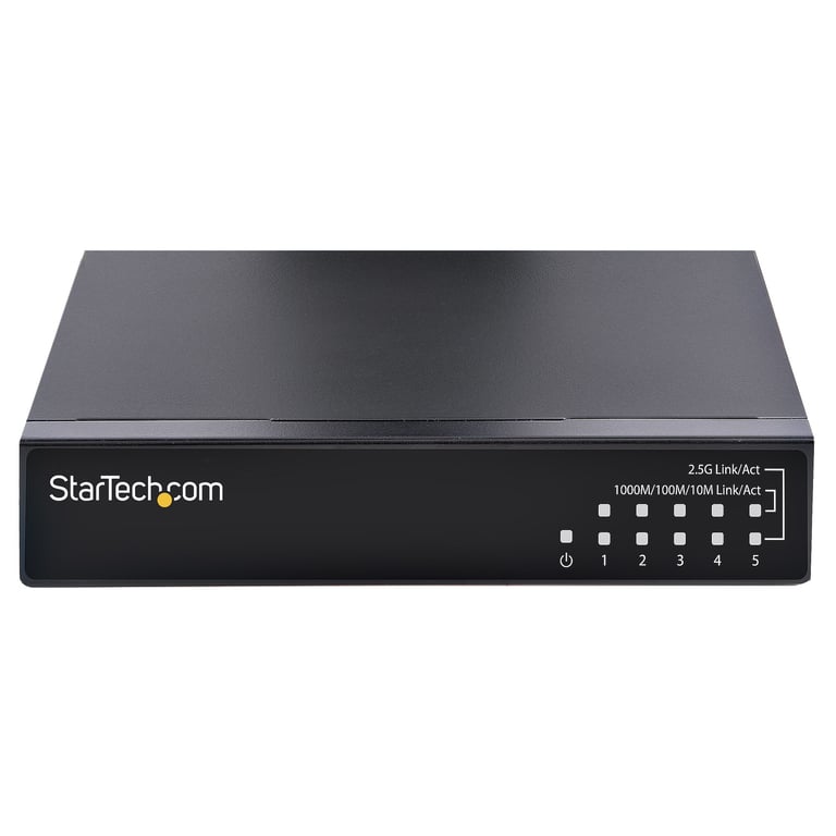 StarTech.com Commutateur 2.5G non géré Commutateur Gigabit à 5 ports Commutateur Ethernet 2.5GBASE T non géré Répartiteur Ethernet Rail Din ou montage mural Gigabit Auto MDIX 9K Jumbo Neuf - vue 3