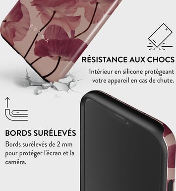 Burga Funda trasera para iPhone 12 Tough Motifs Tender Kiss Multicolor
