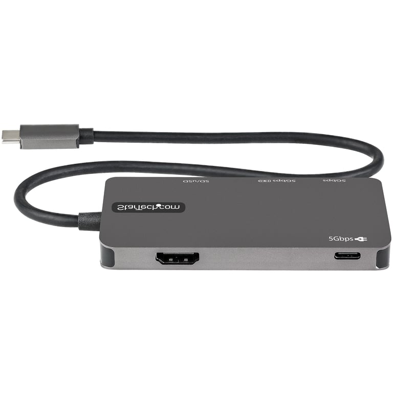 StarTech.com Adaptateur multiport USB C vers HDMI 4K 30 Hz Hub 3 ports USB 3.0 SDmicroSD et Power Delivery - vue 2