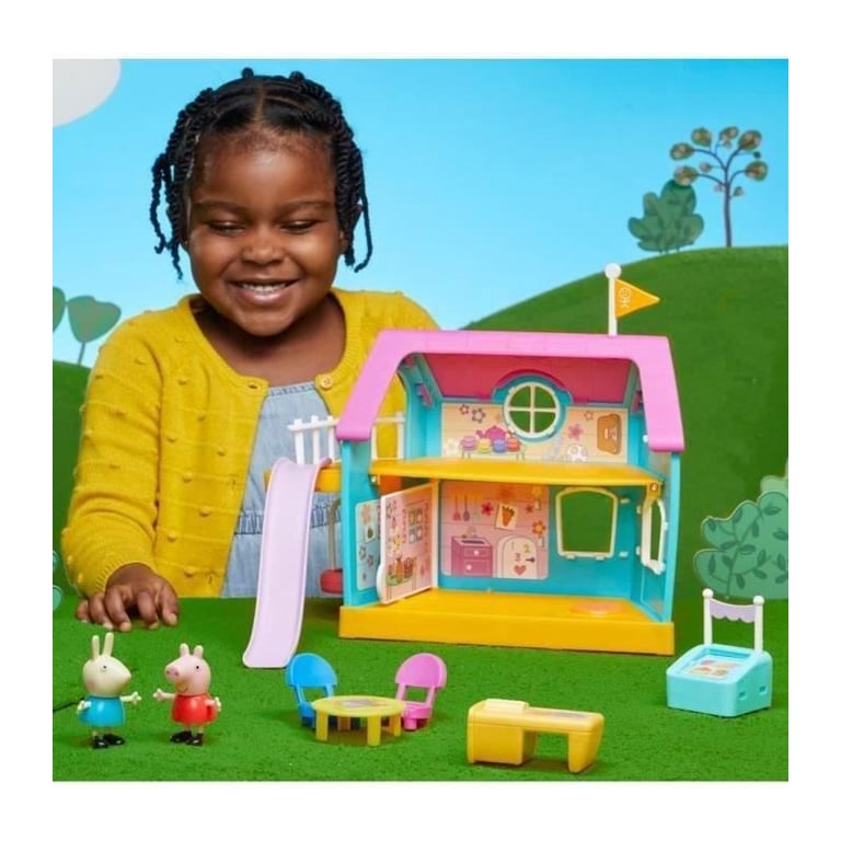 Peppa Pig Le club des amis de Peppa, jouet préscolaire, sons, 2 figurines, 7 accessoires, des 3 ans - Neuf