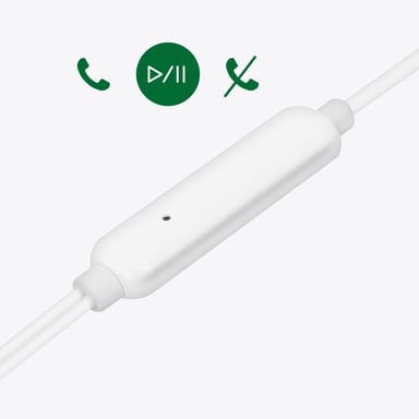 Écouteurs Filaires Jack 3.5mm Télécommande Microphone MH135 Oppo Blanc