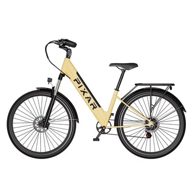 Bicicleta eléctrica urbana PIXAR Cruiser de 27,5'', motor de 250 W, batería de 36 V y 12,8 Ah