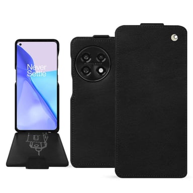 Housse cuir OnePlus 11 -  - Noir - Cuir lisse premium