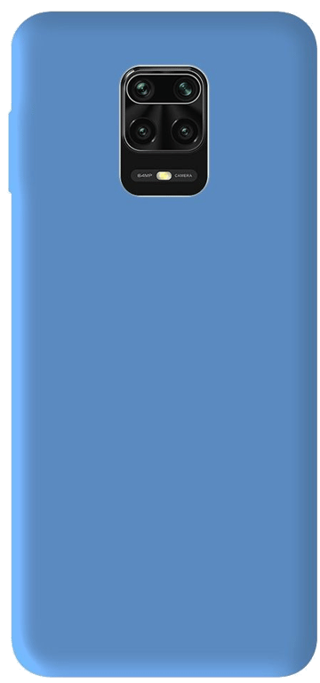 Coque silicone unie compatible Mat Bleu Xiaomi Redmi Note 9 Pro