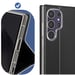 Dux Ducis Funda con cierre para Galaxy S24 Ultra efecto satinado, Dux Ducis Negro