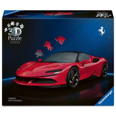 Puzzle 3D Ravensburger Ferrari SF90 Stradale 108 pièces Finition brillante Rouge - Neuf